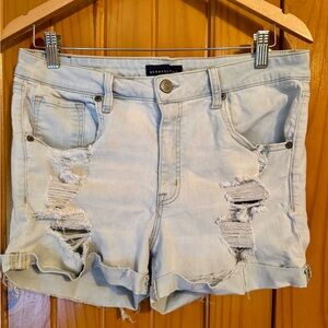 Aeropostale Blue Jean Shorts Distressed Style sz 14